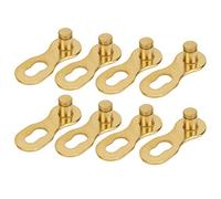 Naroote Bicicleta de Acero Bicicleta Cadena de 11 Velocidades Conector de Eslabón Perdido Accesorio de Ciclismo Suave para de Montaña y de Carretera 4 Pares Dorado, Colorido y Plateado (GOLD)