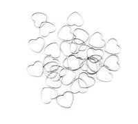 Naroote Biseles Abiertos para Resina, Encantos de Corazón Acero Inoxidable 30 Piezas Pendientes de Aretes de Bricolaje Pendientes de Marco Hueco de Acero Inoxidable en Forma de Corazón Huecos en