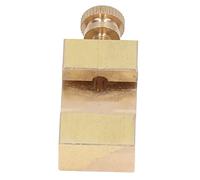 Naroote Bloque de Posicionamiento de Latón, Regla de Acero de Trazador de Latón, Localizador de Trazador de Línea de ángulo de Carpintería con Tornillo Moleteado, Ideal para Ingenieros, Artesanos,
