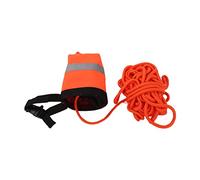 Naroote Bolsa de Cuerda Flotante Reflectante, Equipo Salvavidas para Rescate de Deportes Acuáticos, Tela Oxford, Naranja, para Piragüismo, Kayak (15M)