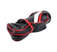 Naroote Bolsa Térmica para Vino, Porta Botellas de Vino Aislada Mini de PU for Transporte y Picnic (Negro Rojo)