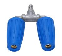 Naroote Boquilla de Interrupción de Presión, Boquilla Giratoria de Cabeza Doble 1/4 Conector Rápido 4000PSI para Lavado de Jardín (BLUE)