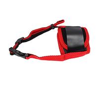 Naroote Bozal Reflectante Ajustable para Perros, Seguro, Antimordeduras, Fácil de Limpiar, XS-XXL para Paseos Nocturnos (Rojo)