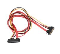 Naroote Cable Combinado de Alimentación de Datos de 22 Pines, Cable de Extensión de Alimentación Serial ATA Macho a Hembra, Disco Duro Externo de PVC que Reduce el Desorden para PC (1 m/3,3 pies)