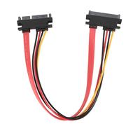 Naroote Cable Combinado de Alimentación de Datos de 22 Pines, Cable de Extensión de Alimentación Serial ATA Macho a Hembra, Disco Duro Externo de PVC que Reduce el Desorden para PC (30 cm/11,81