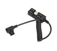 Naroote Cable de Alimentación D Tap Macho a Divisor Hembra de 4 Puertos, Cable de Alimentación de Alto Rendimiento para Cámara con Montura V y Accesorios, 71g