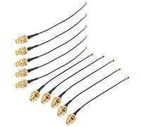 Naroote Cable de Extensión SMA a IPX (U.FL) Duradero Chapado en Oro de 10 Cm para Equipos de Microondas, 10 Piezas para Sensor de Reconocimiento Facial