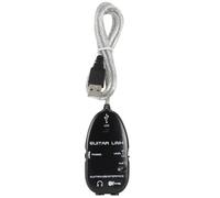 Naroote Cable USB de Enlace de Guitarra, Adaptador de Interfaz USB Profesional de Guitarra a PC con Controlador de Latencia Ultrabaja, Ideal para de Grabación de Computadora y PC (BLACK)