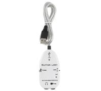Naroote Cable USB de Enlace de Guitarra, Adaptador de Interfaz USB Profesional de Guitarra a PC con Controlador de Latencia Ultrabaja, Ideal para de Grabación de Computadora y PC (WHITE)