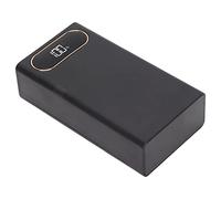 Naroote Caja de Almacenamiento de Batería Portátil DIY Power Bank de 22,5 W con Pantalla LCD para Carga Móvil Mientras Viaja, Gran Capacidad, Ligero Negro, 12 Pilas No Incluidas