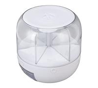 Naroote Caja de Almacenamiento de Granos Giratoria, Dispensador de Arroz de PP Transparente para Cocina, 13,2 Libras, con Tapa Extraíble para Uso Doméstico