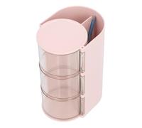 Naroote Caja de Almacenamiento de Hojaldre en Polvo, Plástico en Polvo -puff -portavasos 3 Tigre para el Lavabo (Rosado)