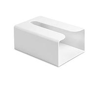 Naroote Caja de Pañuelos Montada en la Pared, Diseño Moderno y Sencillo Que Ahorra Espacio con Pegatina Que No Deja Rastro, Ideal para el Hogar, el Baño, la Cocina, el Dormitorio y la Oficina (White)