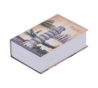 Naroote Caja Fuerte para Libros, Elegante Papel Texturizado, Tanque Interior de Acero Inoxidable, Caja de Bloqueo con Contraseña para Guardar Monedas, Documentos, Joyas para Oficina en Casa,