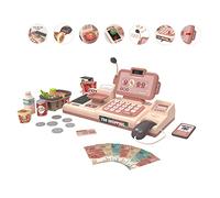 Naroote Caja Registradora para Niños con Pilas Juego de Juguetes con Escáner Calculadora Micrófono Tarjeta de Crédito para Niños Niñas 3+ Acciones y Sonidos Realistas Contador de Pago Educativo