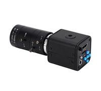 Naroote Cámara de Enseñanza de Transmisión HD, 1080p Vivid Image HD Video Edition Camera de Baja Distorsión 4X Zoom Digital para Inspección Industrial (Enchufe de la UE)