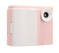 Naroote Cámara para la Impresora Infantil, IPS de 2.8 Pulgadas 3 Rodillos de Pantalla de la Impresión HD de Lente Doble 32 G de Memoria para Almacenamiento de Fotos (Pink)