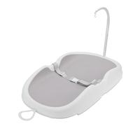 Naroote Cambiador de bebé, Estación de de Pañales Multifuncional con Función de Baño, Almacenamiento Compacto para Guardería para el Cuidado del Recién Nacido en Casa o de Viaje (Gris blanco)