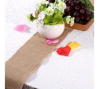 Naroote Caminos de Mesa de Arpillera, Cinta de Yute de Arpillera Natural Vintage, Camino de Mesa de Yute en Rollo de para Bodas, Fiestas de Granja, Acción de Gracias y Decoración de de Cocina (10cm