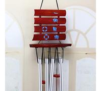 Naroote Campana de Viento, Tubo Decorativo de Aluminio Múltiple para el Hogar, Hermoso Regalo Musical para la Familia, Material de Abeto (Velero Tubo Blanco Plata)