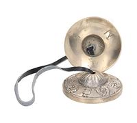 Naroote Campana Tibetana Tingsha con Doble Timbre Hecha a Mano de Cobre Puro, Tono Grueso para Terapia de Sonido, Meditación y Atención Plena, 2,2 X 6,6 X 30 Cm