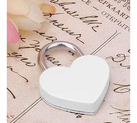 Naroote Candado con Cerradura de Corazón, Exquisita Cerradura de Metal para el Hogar en Forma de Corazón con Llaves para Joyero, Diario y Equipaje Pequeño (WHITE)