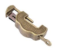 Naroote Candado de Bronce Chino Vintage Cerradura de Estilo Retro Antiguo para Joyero Cajón Gabinete - Candado de Latón Pequeño Resistente y Duradero para Manualidades de Bricolaje, Adecuado para