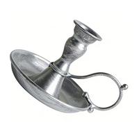 Naroote Candelabro de Hierro, Candelabro Vintage, Cónico con Base Estable, Ideal para Centro de Mesa de Decoración del Hogar de Boda (Color Plata)
