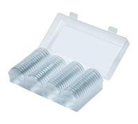 Naroote Cápsulas para Portamonedas, Caja Redonda de 41 Mm, Organizador de Almacenamiento de Plástico para Colección de Monedas Conmemorativas, Caja Transparente de 60 Piezas para Regalos de Empresa