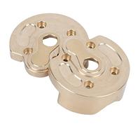 Naroote Carcasa de Transmisión de Portal Exterior de Latón Pesado, Duradera y Resistente Al óxido, Mejora la Estabilidad y el Manejo para el Coche RC Axial Capra AXI232006, Dorado, 2 Piezas