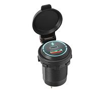 Naroote Cargador USB de 12V, Carga Rápida, Resistente Al Agua, PD QC 3,0, para Motocicleta, RV, Barco, 1 Paquete