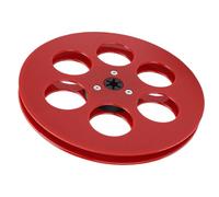 Naroote Carrete de Cinta Vacío de 1/4 y 7 Pulgadas, Carrete de Cinta de Repuesto NAB Hub con 6 Orificios de Viento, para Grabadora de de a, Pieza de Máquina de Abierto (rojo)