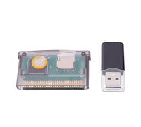 Naroote Cartucho SD, Cartucho de Juego Flash Cart, de Soporte para Tarjeta TF con Formato FAT, Ideal para SP, IDS, GameBoy Advanced, Capacidad Máxima a 2 Gb (Negro Transparente)