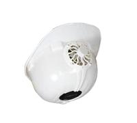 Naroote Casco de Seguridad con Ventilador con Ventilador de Refrigeración con Energía Solar para Sitios de Construcción Diseño Transpirable Ajustable Respetuoso con el Medio Ambiente 1 Unidad (White)