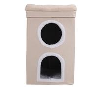 Naroote Cat House, 2 -Historia Universal Simplemente para el Ensamblaje Big Capacidad Bed Cat para la Carga (Beige)