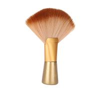 Naroote Cepillo para el Cabello, Plumero Suave para el Cuello y la Cara para Estilista con Diseño de único para Salón Profesional o Uso Doméstico, Hecho de Madera, 1,5 Pulgadas, Dorado