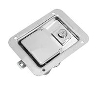 Naroote Cerradura para Caja de Herramientas, Protección Robusta de Acero Inoxidable para Gabinete para RV, Camión, Remolque, Tienda Móvil 304, Pulido con Espejo, 5,5 "x 4,3" con 2 Llaves,
