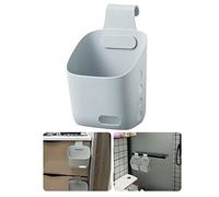 Naroote Cesta Colgante de Plástico Pequeña, Cesta Colgante Pequeña de PP Engrosada, Multiusos Ventilada para Dormitorio y Baño (Gris Talla Grande 55210)