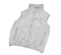 Naroote Chaleco de Refrigerador de Verano, Ventilador Doble Multifuncional, Aire Acondicionado, Ropa, Lino de Fibra de Poliéster para Pescado Al Aire Libre (XL)
