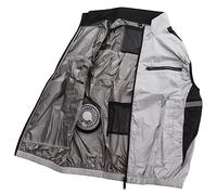 Naroote Chaleco de Ventilador de Enfriamiento Portátil, Ropa de Aire Acondicionado Transpirable y Amigable para la Piel, Protección Solar, Liviano, Resistente a los Rayos para Caminar (Gris claro)