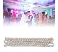 Naroote Cinta de Cinta de Perlas Hermoso Accesorio de Decoración de Costura para Vestidos de Novia, Collares, Zapatos de de Perlas de 1 Yarda (oblicuas blancas de 1 cm.)