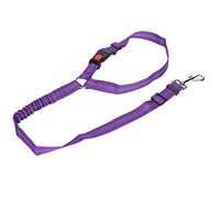 Naroote Cinturón de Seguridad para Perros, Correa Ajustable para Reposacabezas, para Viaje en Coche, Nailon Reflectante, 45-65cm (Purple)