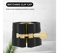 Naroote Clamp/Holder de Cuero para Saxofón Ajustable + Tapa Hebilla de Metal Un Tornillo Ligadura Compacta Duradera para Práctica Profesional Rendimiento Jugadores de Todos los Niveles (clarinete