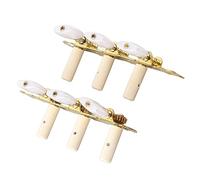Naroote Clavijeros de Máquina de Cuerdas para Guitarra Clásica Juego de Clavijas de Afinación Blancas Duraderas para un Fácil Reemplazo Adecuado para Guitarristas Acústicos Clásicos Metal 2 Piezas