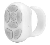 Naroote Clicker de Anillo con Control Remoto Bluetooth con Diseño Cómodo y Batería de Gran Duración para Ver Videos de Selfies Móviles y Leer Novelas (White)