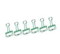 Naroote Clips de Carpeta Huecos de Metal, Clips de Papel Resistentes y Duraderos para Documentos, Certificados, Billetes, Ropa, 32mm, 50 Uds. (GREEN)
