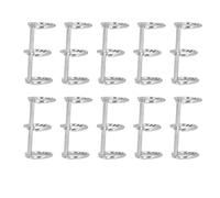 Naroote Clips de Metal de Acero Inoxidable con 3 Anillas para Cuaderno, álbum de Fotos, álbumes de Recortes, 10 Anillas Impermeables a Prueba de óxido para Diario de Viaje, Paso de 0,75 Pulgadas,