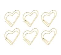Naroote Clips de Papel de Metal, Forma de Amor de Corazón 100 Piezas Clips de Papel Portátiles Resistentes a la Corrosión para la Oficina para el Hogar para Clasificación de Archivos (corazón)