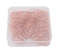 Naroote Clips de Papel Decorativos, Clips de Papel Decorativos Fáciles de Usar, Regalo Versátil, 100 Piezas de Hierro con Caja Transparente para Oficina, Escuela, Uso Doméstico (Oro rosa)