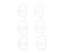 Naroote Clips de Papel en Forma de Nube, Clips de Papel en Forma de Nube, Lindos y Divertidos, Decorativos, 100 Piezas para Trabajo de Estudio (WHITE)